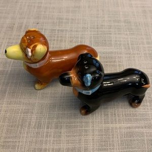 Dachshund salt and pepper shakers